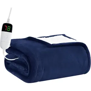 Heated Electric Blanket Full Size - 72" x 84" Heating Blanket with 10 Heating Levels & 8 Hours Auto Off, Warm Flannel Blanket, Christmas Birthday Gifts for