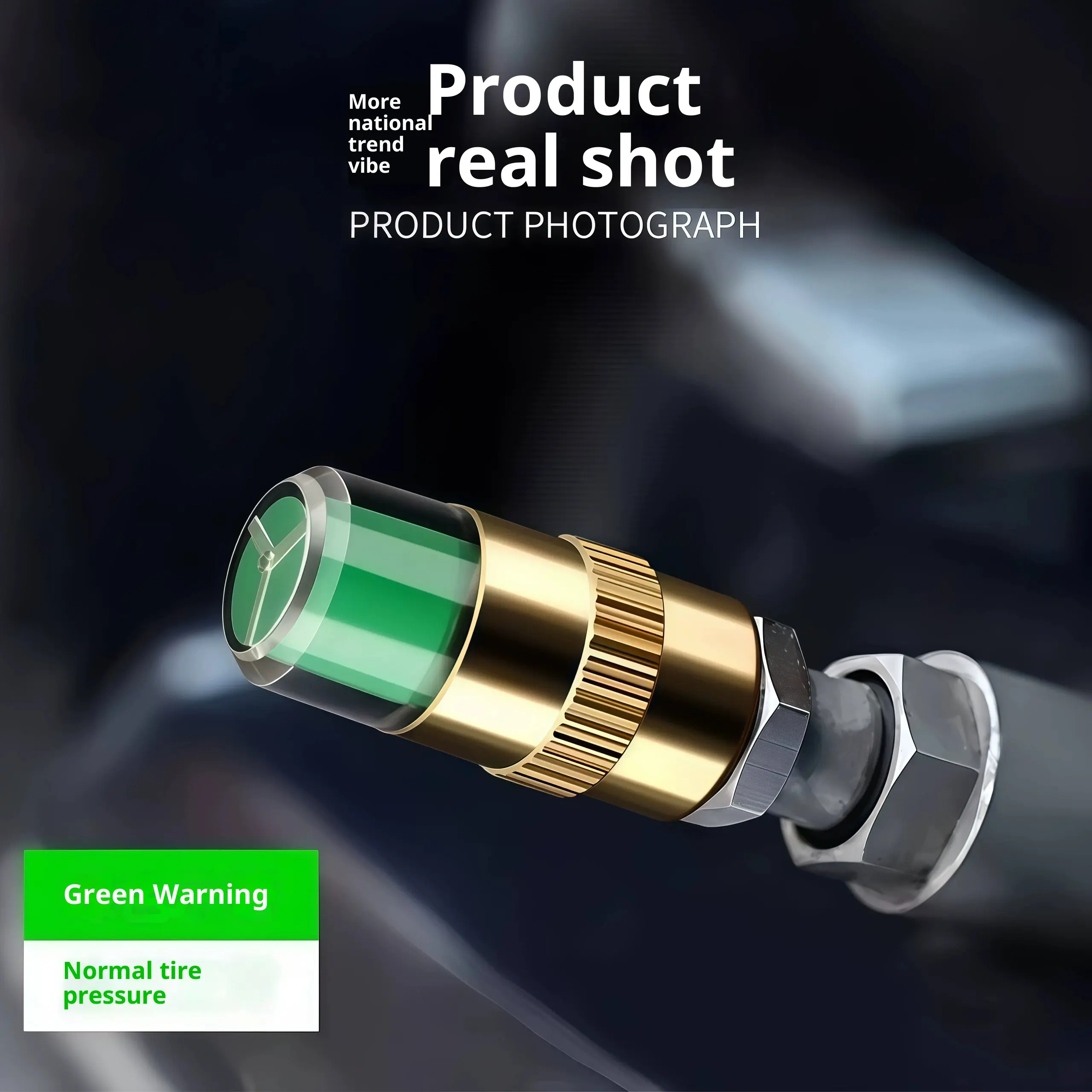 Universal Tire Pressure Monitoring System (TPMS) Valve Cap for Vehicle Tires