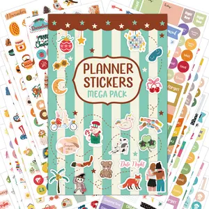 Planner Sticker Book 2026 - 24 Sheets 1021 Pcs Waterproof Decals for Bullet Journaling & Planning 5.5-8.3 Inch Perfect for New Year Resolutions