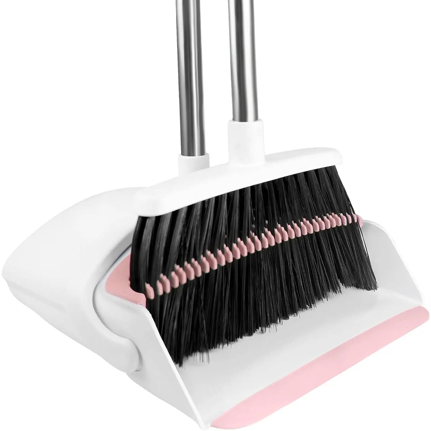 Broom with Dustpan Combo Set for , 52-in Long Handle Adjustable Broom and Dustpan Set with Dustpan  for Sweeping   Dirt Kitchen ()
