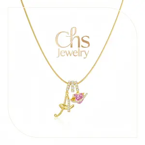 Initials design Letter Necklace Fashion latest custom personalized name necklace exquisite gift accessories for women, girls