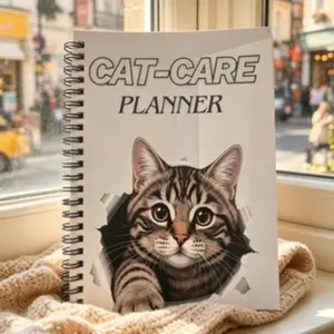 Pet Care Planning Notebook for Cat Lovers, Comprehensive Cat Life Record and Care Guide, Essential Tool for Cat Owners