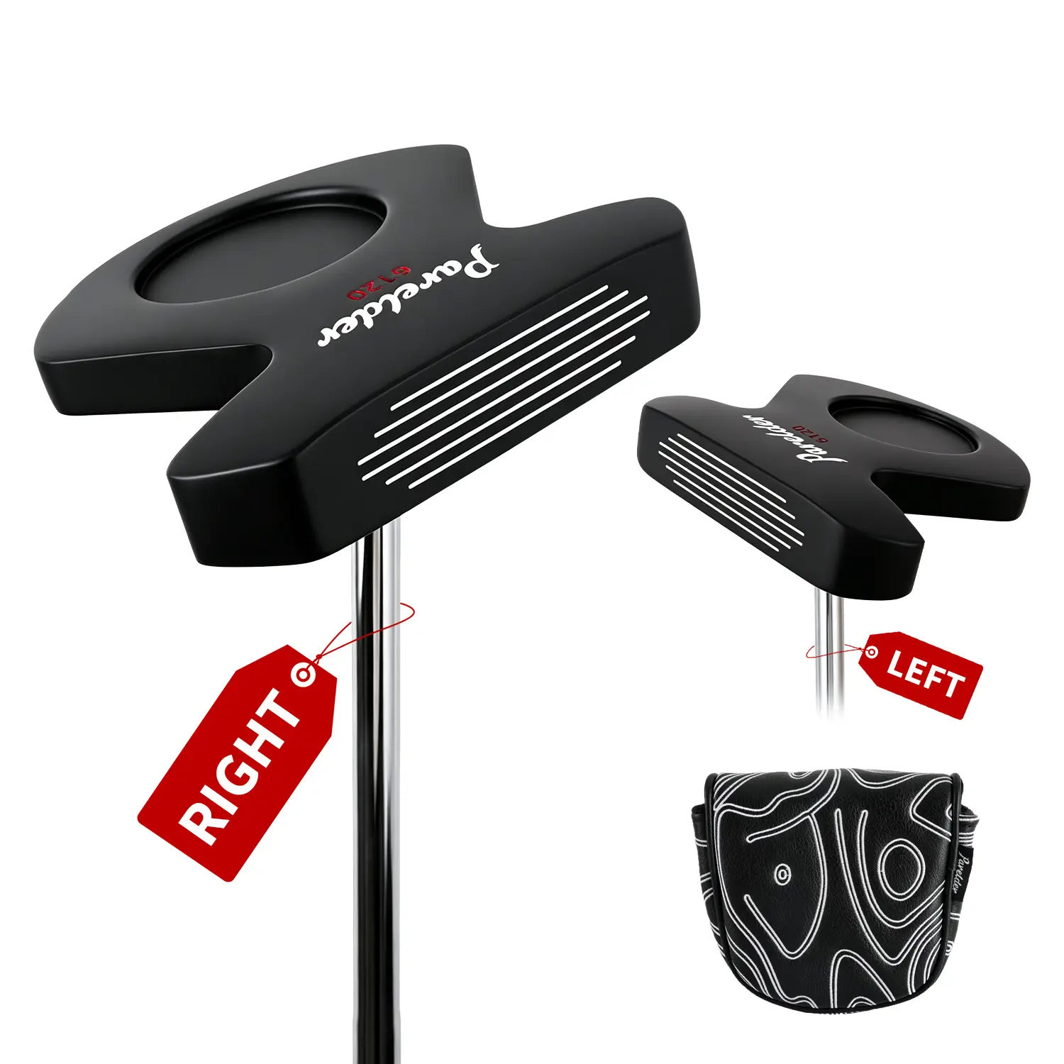 WUDAY Right-Hand No-Torque Automatic Balance Golf Putter Set - High MOI, Forged Zinc Alloy & Stainless Steel Construction, High Precision, Automatic Aiming Design, Ideal for Stability & Control-Seeking Golfers