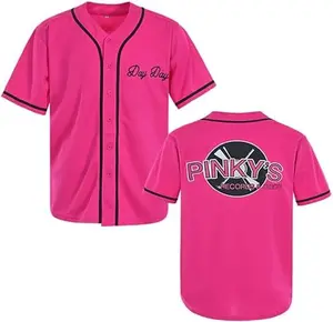 "Pink 'Day Day' & 'Pinky's Record Shop' Baseball Jersey - Stand Out in Style"