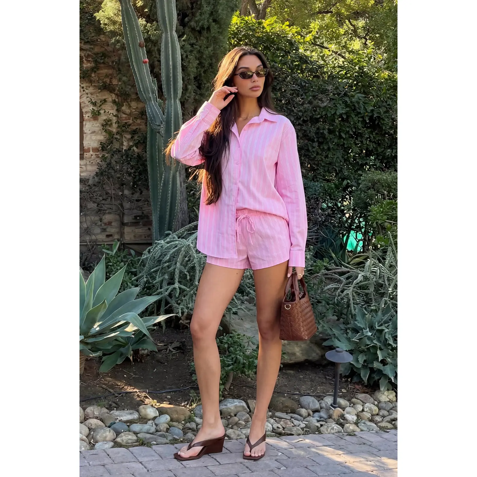 Carmella Striped Oversized Shirt