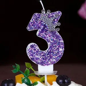 Birthday Candle Numbers Set, Cake Decoration Accessories, Romantic Party Favors, Holiday Anniversary Supplies, Shiny Number Candles