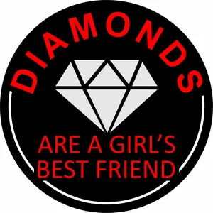 Diamond Painting Kit, ROUND Drills, 12.5" Hanging Sign