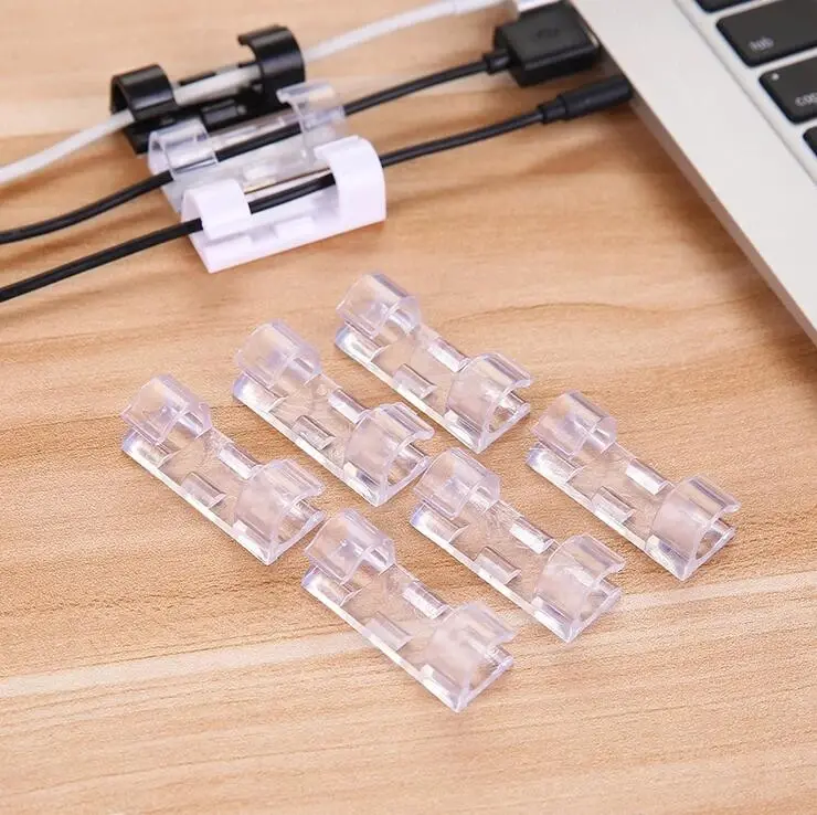 100 PCS Cable Clips with Strong Adhesive,Wire Holder Management for Office Home,Wall,Desk,Car,Dash Cam,Ethernet,Electric Wires,TV,PC,Indoor Outdoor Light Clips Cord Organizer