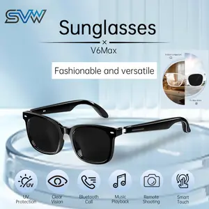 Voice Activated Smart Glasses with UV Protection Wireless Bluetooth Audio Sunglasses for Men Women Outdoor Activities 1 Pair Smart Eyewear