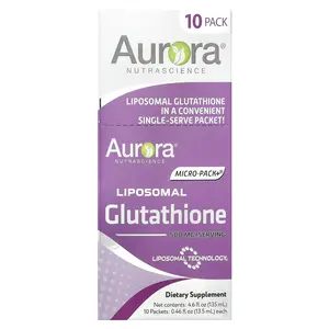 Aurora Nutrascience Micro-Pack+®, Liposomal Glutathione , 10 Packets, 0.46 fl oz (13.5 ml) Each