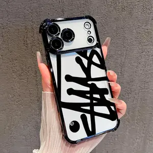 Trendy Hip - Hop Street Style Phone Case For Iphone 17 / 16 / 15 / 14 / 13 / 12 / 11 Pro Max / Plus , Samsung S22 / S23 / S24 / S25 / Featuring A Transparent Soft Back Cover That Is Anti - Fall . Fashion
