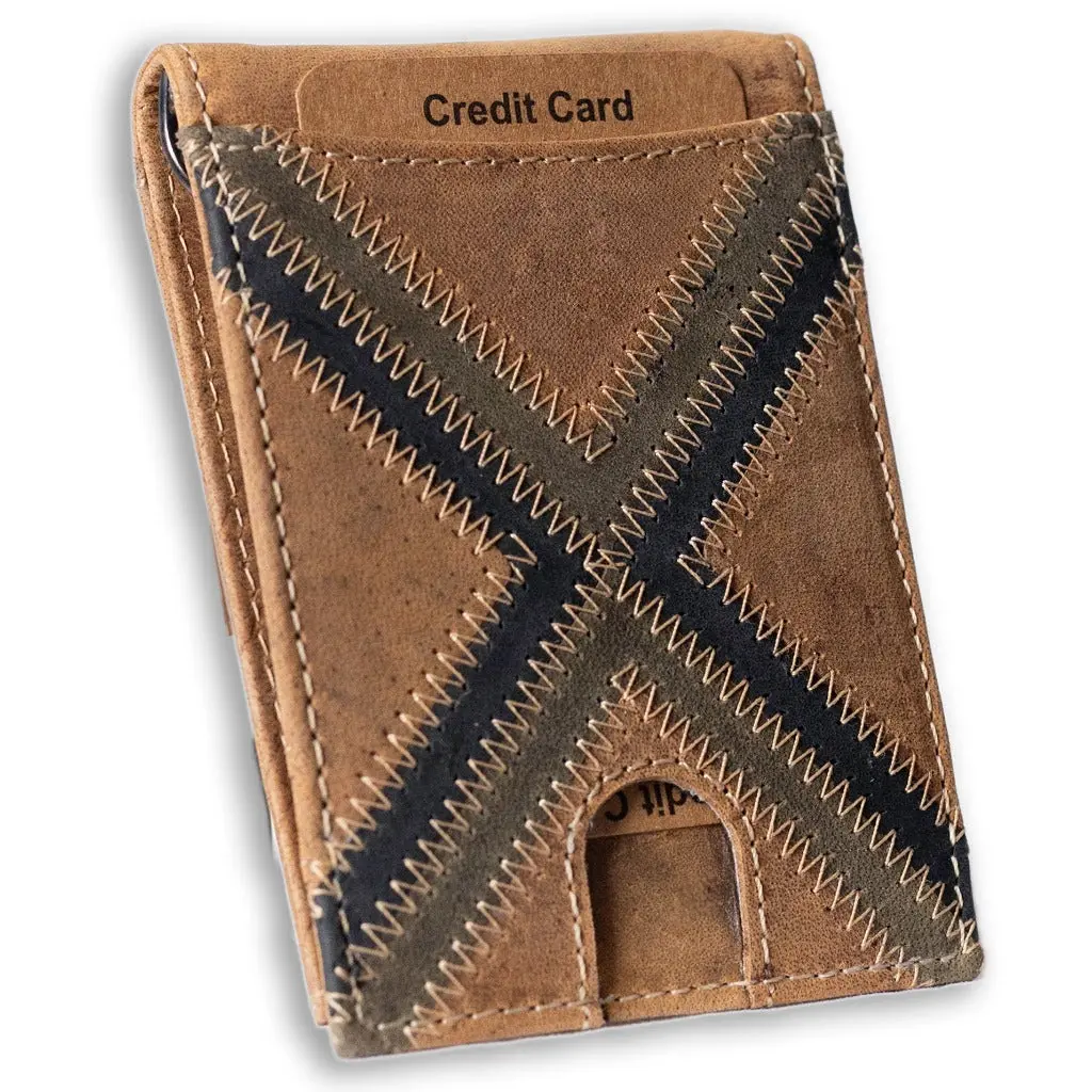 Leather Money Clip Bifold Men's Minimalist high quality money clip leather wallet slim wallet Men's Minimalist