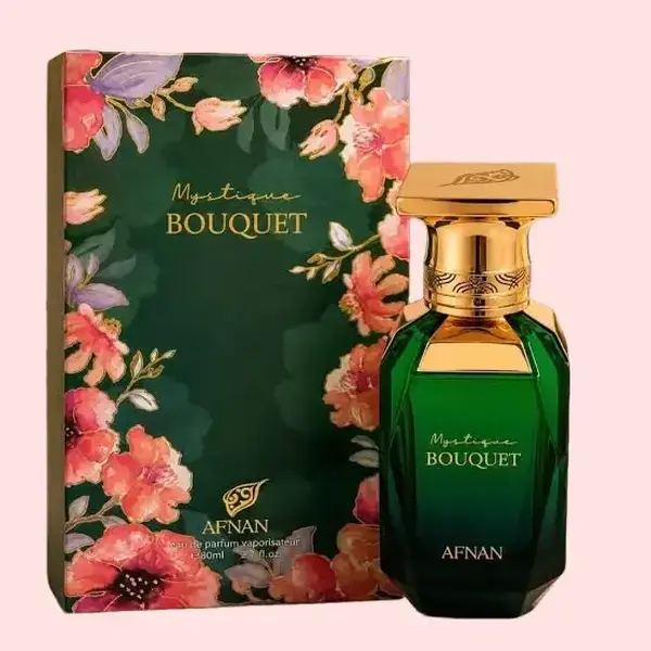 Afnan Mystique Bouquet Eau de Parfum (EDP) - 2.8 fl oz Fresh Floral Women's Fragrance, Single Item, Smooth, Liquid, Long-Lasting Finish, 2 To 2.9 Fl Oz, Citrus, Everyday Wear, Fruity, Mahonia, Floral Bergamot