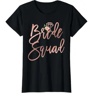 Wedding Shower for Bridesmaid Best Friends Bride Squad T-Shirt