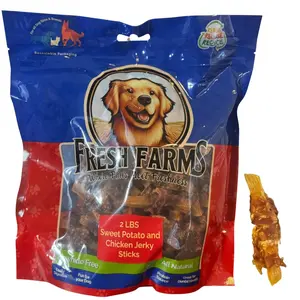 Fresh Farms 2 Pounds Sweet Potato & Chicken Jerky Dog Treats, Rawhide Free