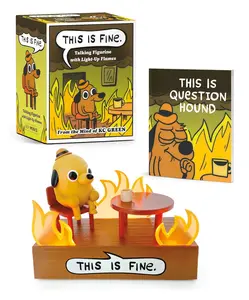 This Is Fine Talking Figurine: With Light and Sound! (RP Minis) Fans Of The Meme Question Hound