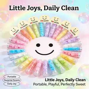 Fathers Day Gifts, 24 Portable Test Tube Scented Soap Sheets, Travel Fragrance Foam, Disposable Bath Soap, School Office Outdoor Use
