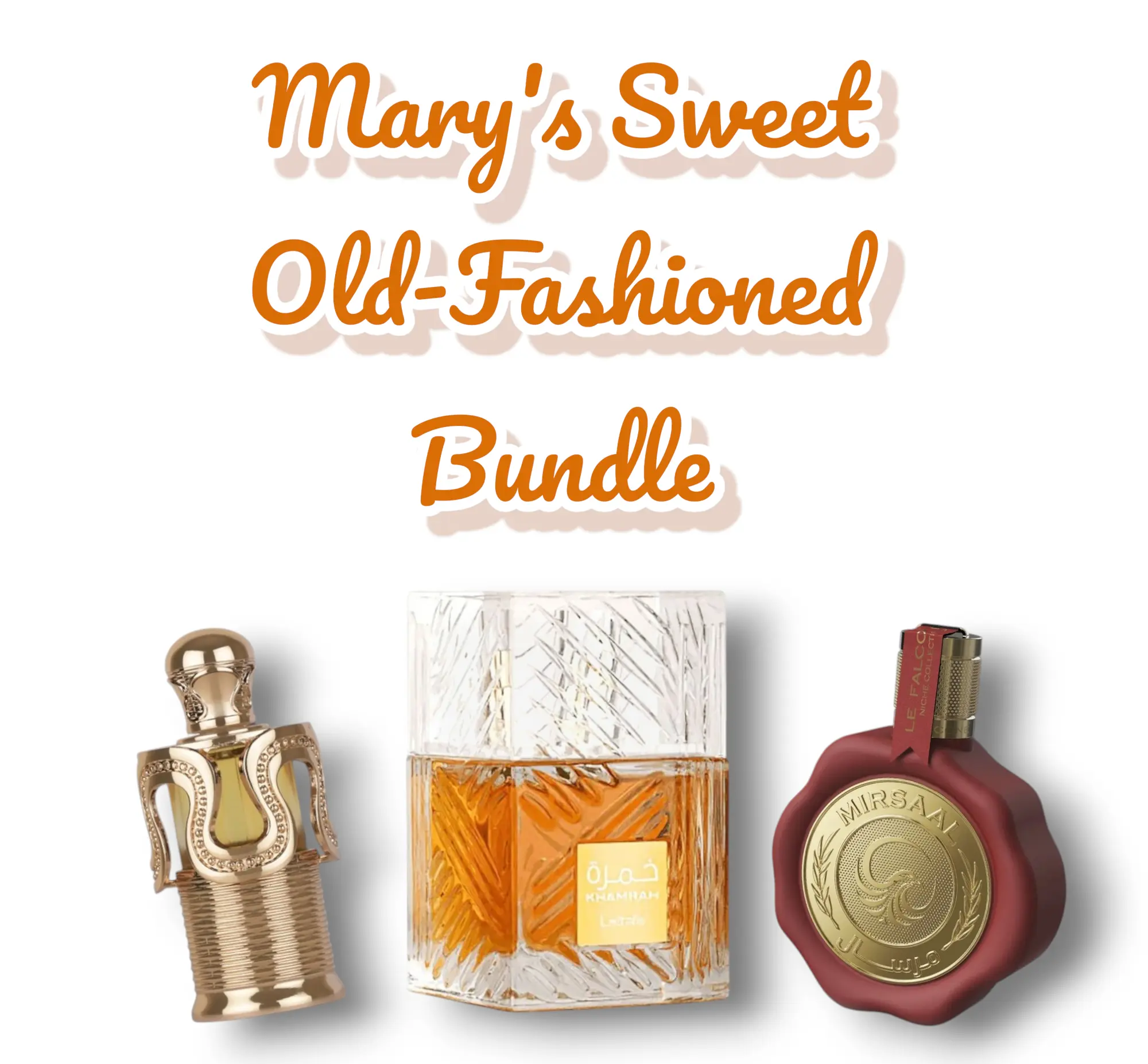 Mary's Sweet Old-Fashioned Bundle | Lattafa Maitha + Lattafa Khamrah + Le Falcone Love Letter | Women's Fragrance | 20 ML - 100 ML | Eau De Parfum + Concentrated Oil | Vanilla - Tonka Bean & Musk