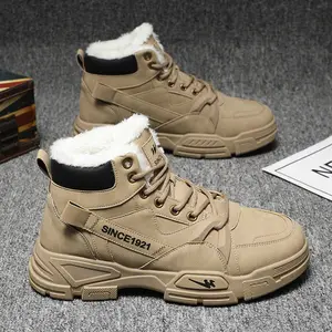 Unisex Snow Boots 2025 New Winter Warm Cotton Shoes Thickened Super Cold Resistant Outdoor Snow Boots Khaki Black