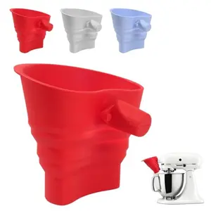 Flour Funnel Silicone for Kitchenaid Mixer Stand Mixer Attachment, Replacement Parts Compatible with Ksm150 4.5-5 Qt Tilt Head Mixers, Essential Baking Tool