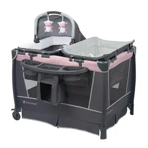 Baby Trend® Simply Smart™ Whisper Grey Portable Nursery Center® Playard w/ Removable Full Bassinet, Changing Table & Organizer