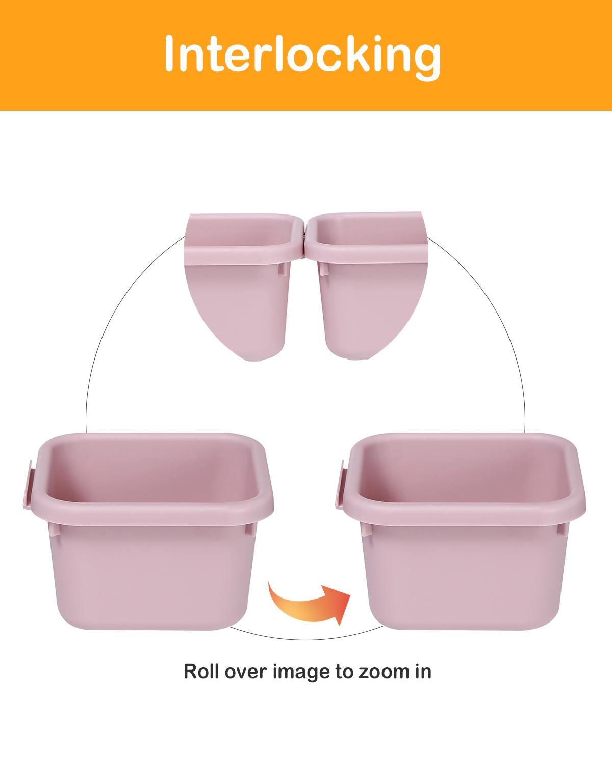 16 Pcs Multi-size Drawer Organizer Trays Plastic Drawer Dividers Storage Bins for Vanity Makeup Kitchen Utensils Desk Office Bathroom Accessories Green Purple