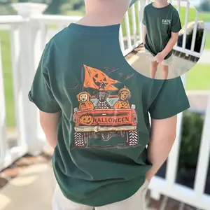 Youth And Adult Pumpkin Truck Pup Halloween Shirt – Cute Dog & Pumpkin Graphic Tee, Spooky Fall Outfit, Fun Trick or Treat Holiday Style, Trending tee, youth clothing, gift for son and daughter, halloween shirt, pumpkin tee, holiday outfit