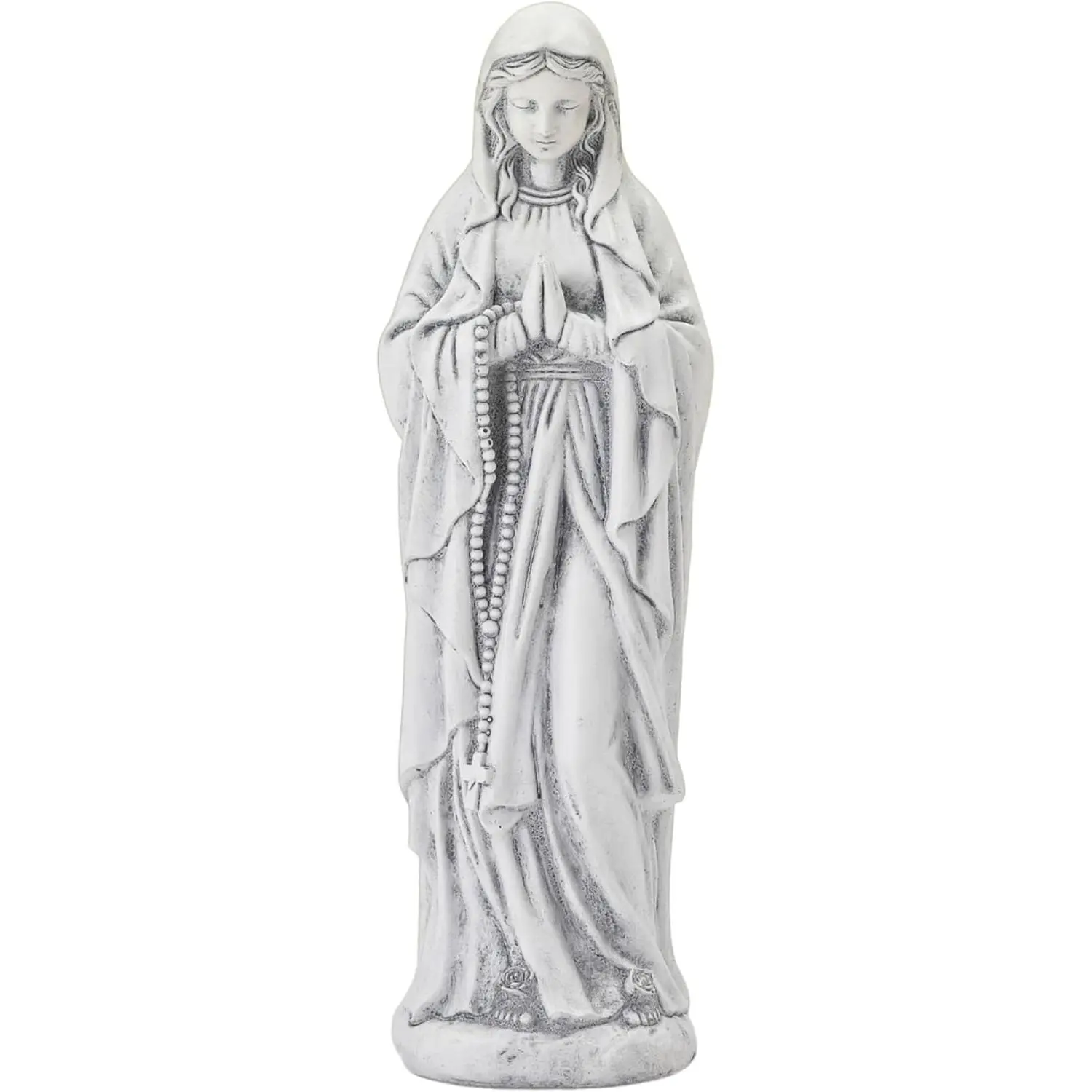 Virgin Mary Statue Catholic 15" H, Resin Religious Garden Statues Mother Mary Statue Praying Sculpture for Indoor Home Decor Outdoor Yard Patio Hallway