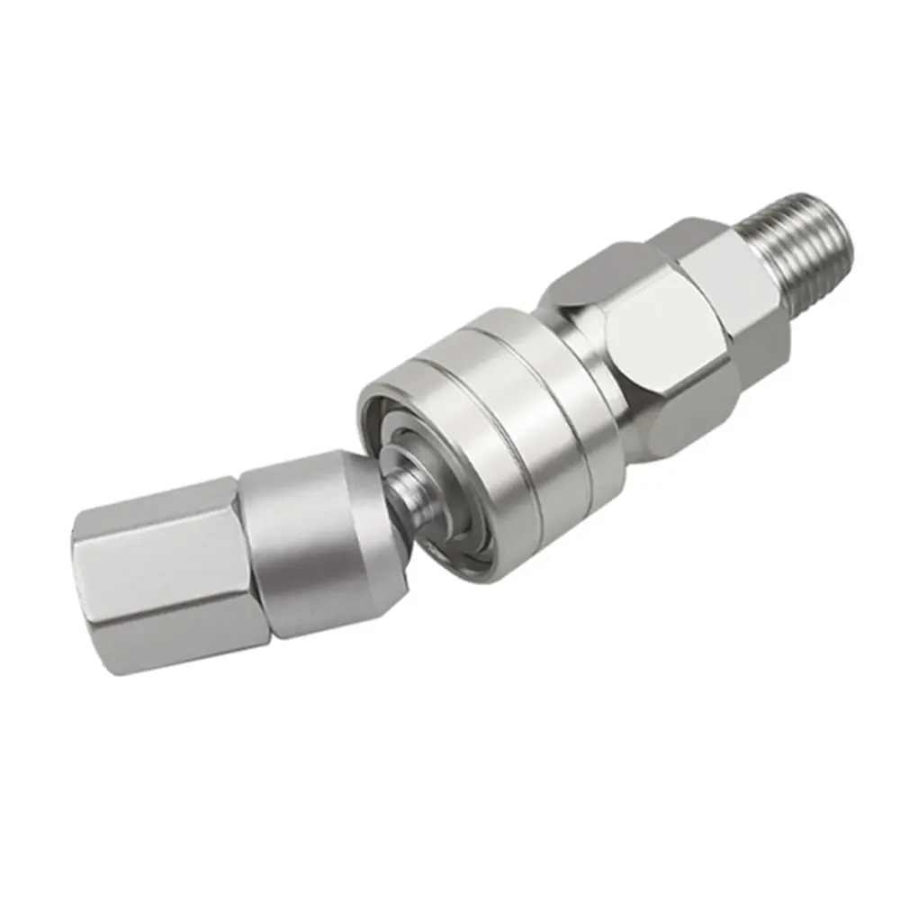Airless Paint Sprayer 1/4 Inch 360-Degree Rotation Straight Hose Swivel Connector, 1/4 Universal Quickconnector for Automotive/Motorcycle Fasteners with Easy Connection Feature, Swivel Hose Connection, Stainless Steel