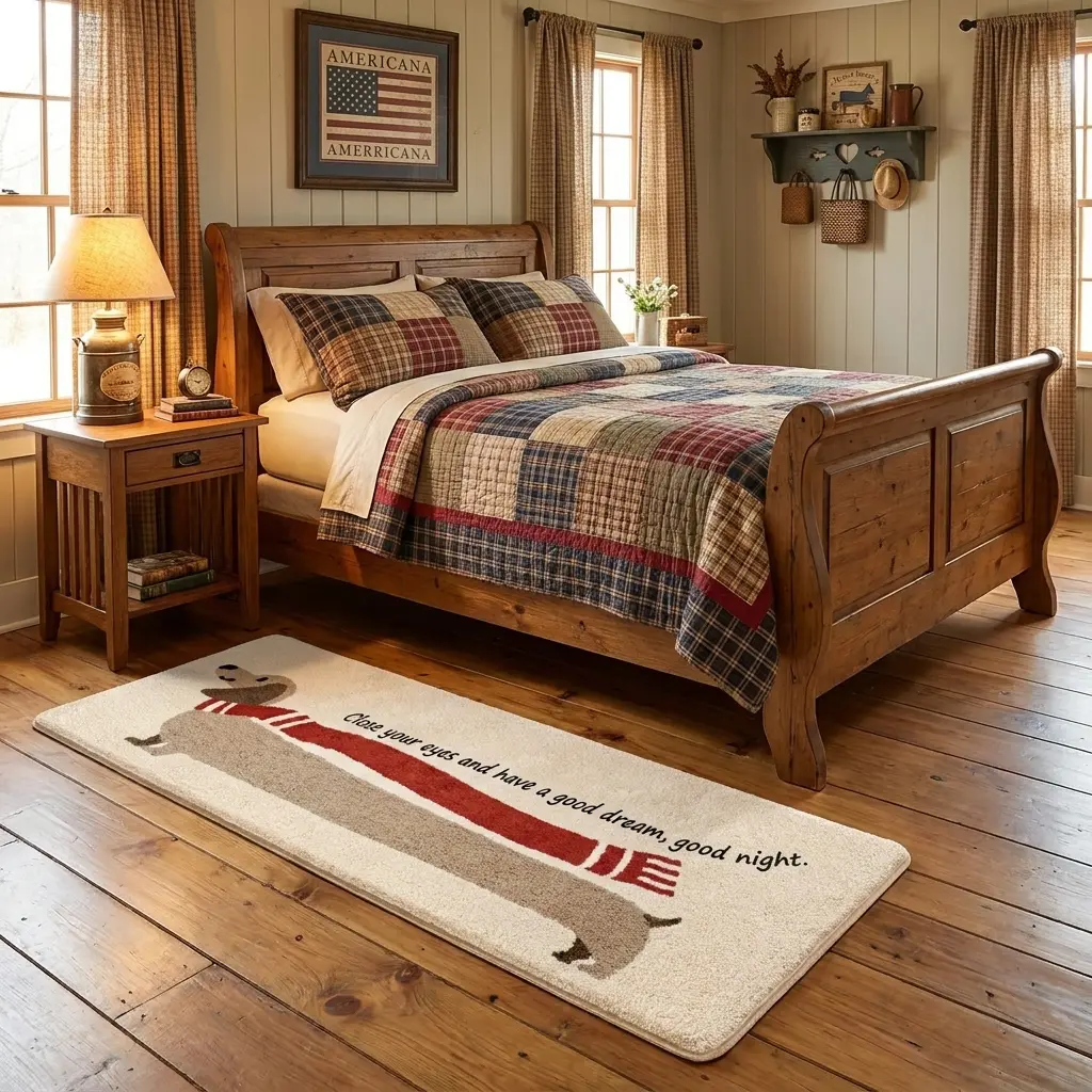 Cute Dachshund Plush Area Rug - Soft Fluffy Bedside Mat, Wiener Dog Themed Home Decor, Pet Lover Gift for Festive Aisle Runners,kitchen mat