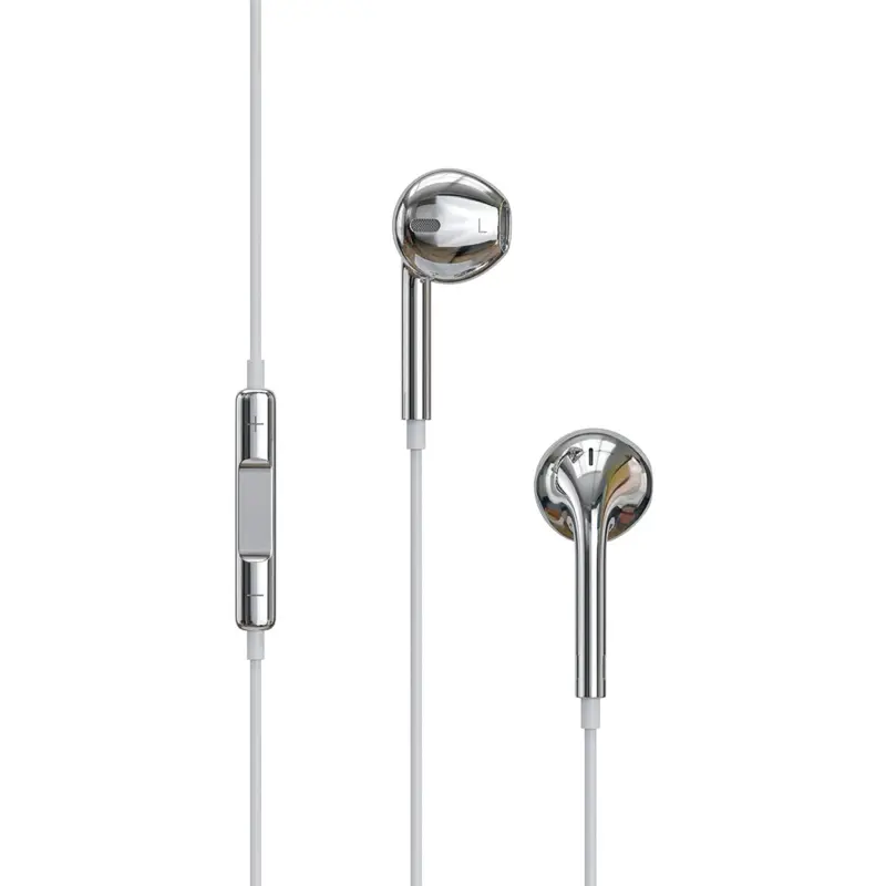 Wired Earbuds with Chrome Finish, Type C Functional, Y2K Trendy Portable Electronic Audio Headphones Wired Earbuds with Chrome Finish, Type C Functional, Y2K Trendy Portable Electronic Audio Headphones