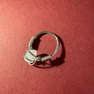 Handmade Copper Wire Ring with Unique Spiral Design and Heart Accent for Stylish Accessory