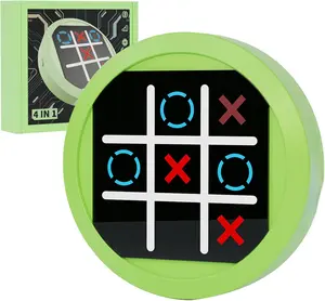 Electronic Tic Tac Toe Bolt Game, Original 4-in-1 Handheld Games, Portable Travel Games for Car Ride, Toys Gift for Kids and Adults, Stuffers Birthday Gifts for Boys Girls(Green)