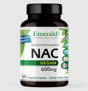 Emerald Labs - NAC 600 mg (Vegan N-Acetyl Cysteine) Dietary Supplement – 60 Veggie Capsules