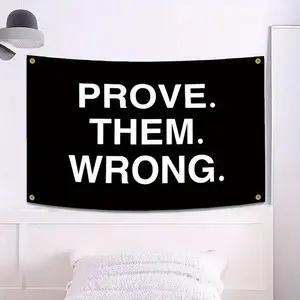 Milky White Motivational Wall Tapestry - Fashionable Home Decor for Home Gyms, University Dormitories - Fitness-Inspirational Wall Decoration to Counter Wrong Ideas