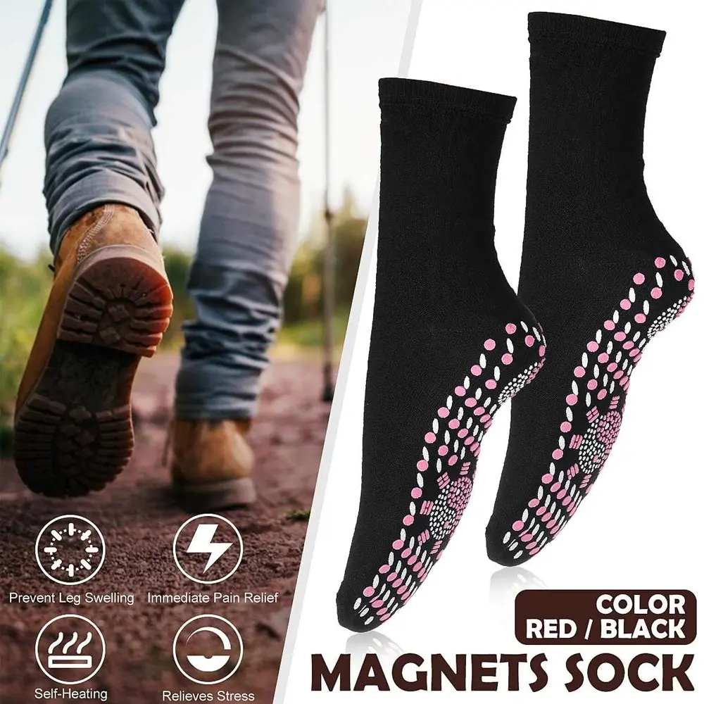 Tourmaline Acupressure Self-Heating Shaping Socks, Slimming Health Socks, Men's and Women's Foot Magnetic Therapy Socks, Running Socks