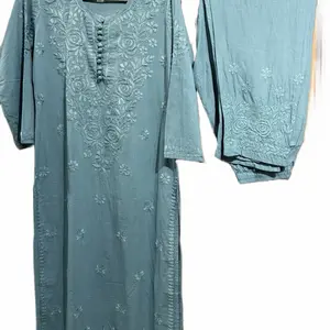Mul Cotton Chikankari Set