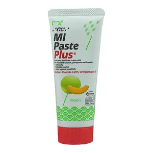 GC MI Paste Plus - Melon - 1 Tube MI Paste Plus contains 0.2% fluoride, 35mL (40g) tooth paste.