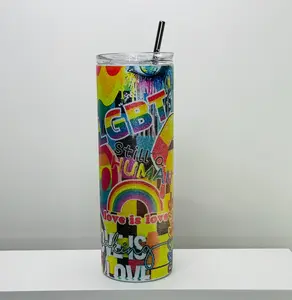 Pride Tumbler & Can Cooler: Stainless Steel Drinkware, Thanksgiving Gifts | Crafted with Care | Lofty Exclusive | Merry and Bright