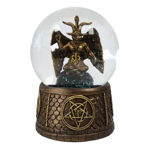 Occult Eliphaz Levi Sabbatic Goat Baphomet Solve Et Coagula Glitter Water Globe