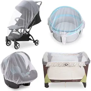 2 Pack Baby Mosquito Net for Stroller, Durable Bug Net for Car Seats, Bassinets, Cradles, Playards, Pack N Plays and Portable Mini Crib, Portable & Durable Baby Insect Netting