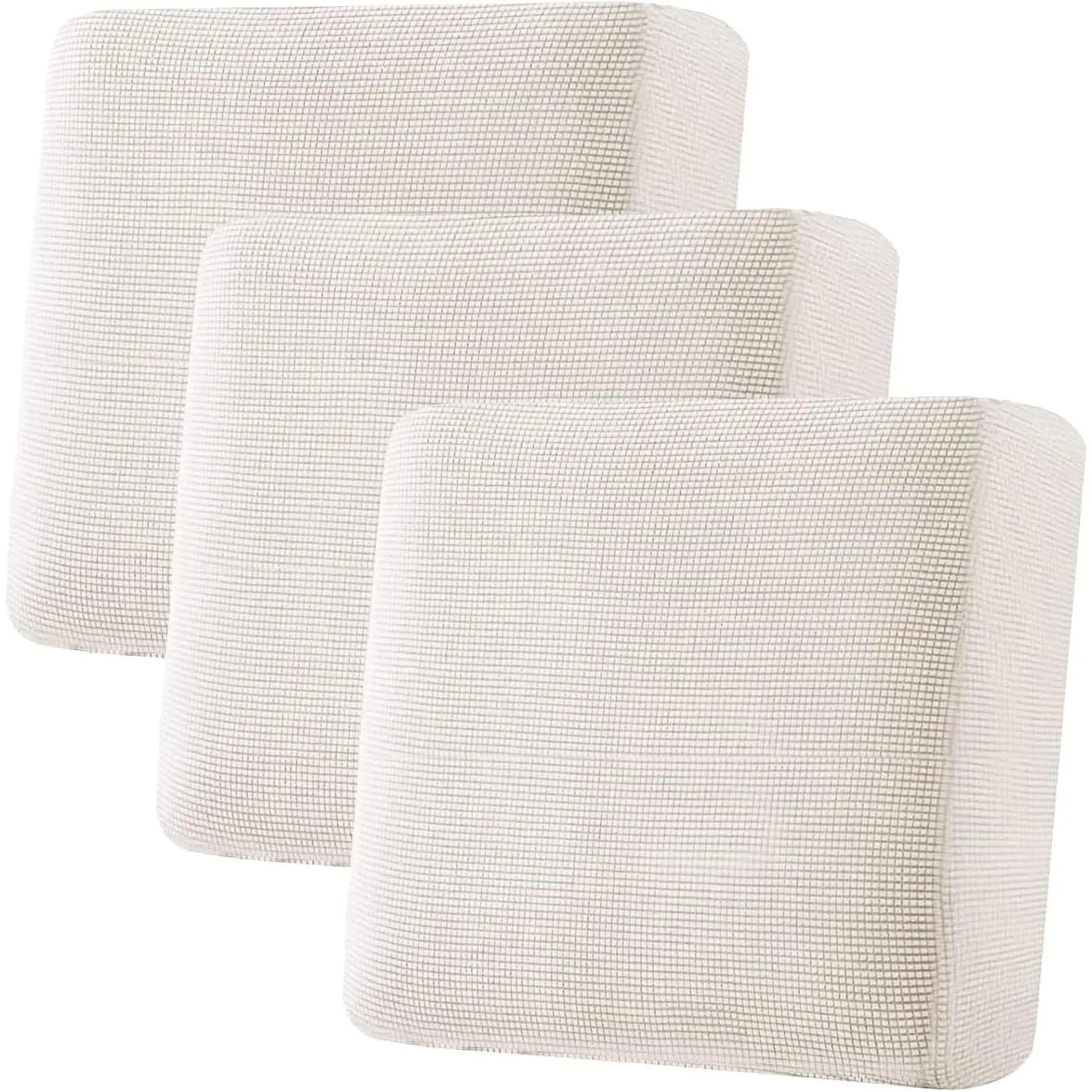 Sofa & Couch Cushion Slipcover Sets Super Stretch Individual Seat Cushion Covers Thick Jacquard Textured Twill Fabric