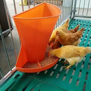 Heavy-Duty Poultry Farming Wall-Mounted Feeding Trough, 4-Position Chicken & Duck Feeder, Screw-Fixing Space-Saving Design, Dry Food
