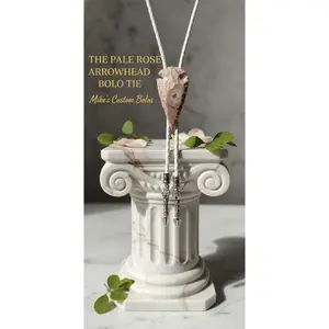 THE PALE ROSE ARROWHEAD BOLO TIE