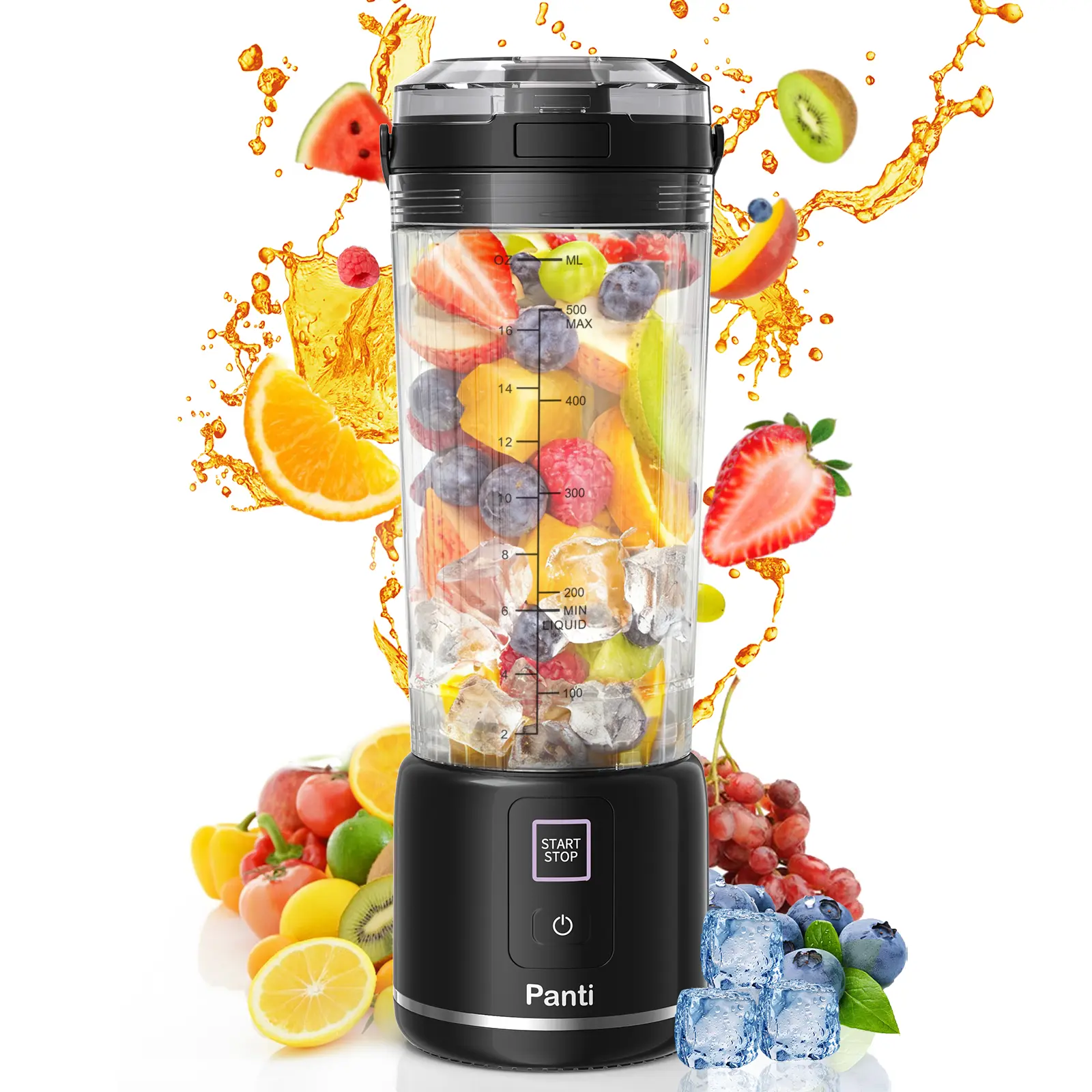 Portable Juicer Blender (for Juicing, Smoothie, Milkshake & Fruit Blending) + Protein Shaker Cup – Ideal for Fitness, Sports & Outdoor Scenarios – Quiet Operation, Rechargeable Battery (Wireless Use), Jar with Lid (Safety Lock & Handle), Dual Modes zhen