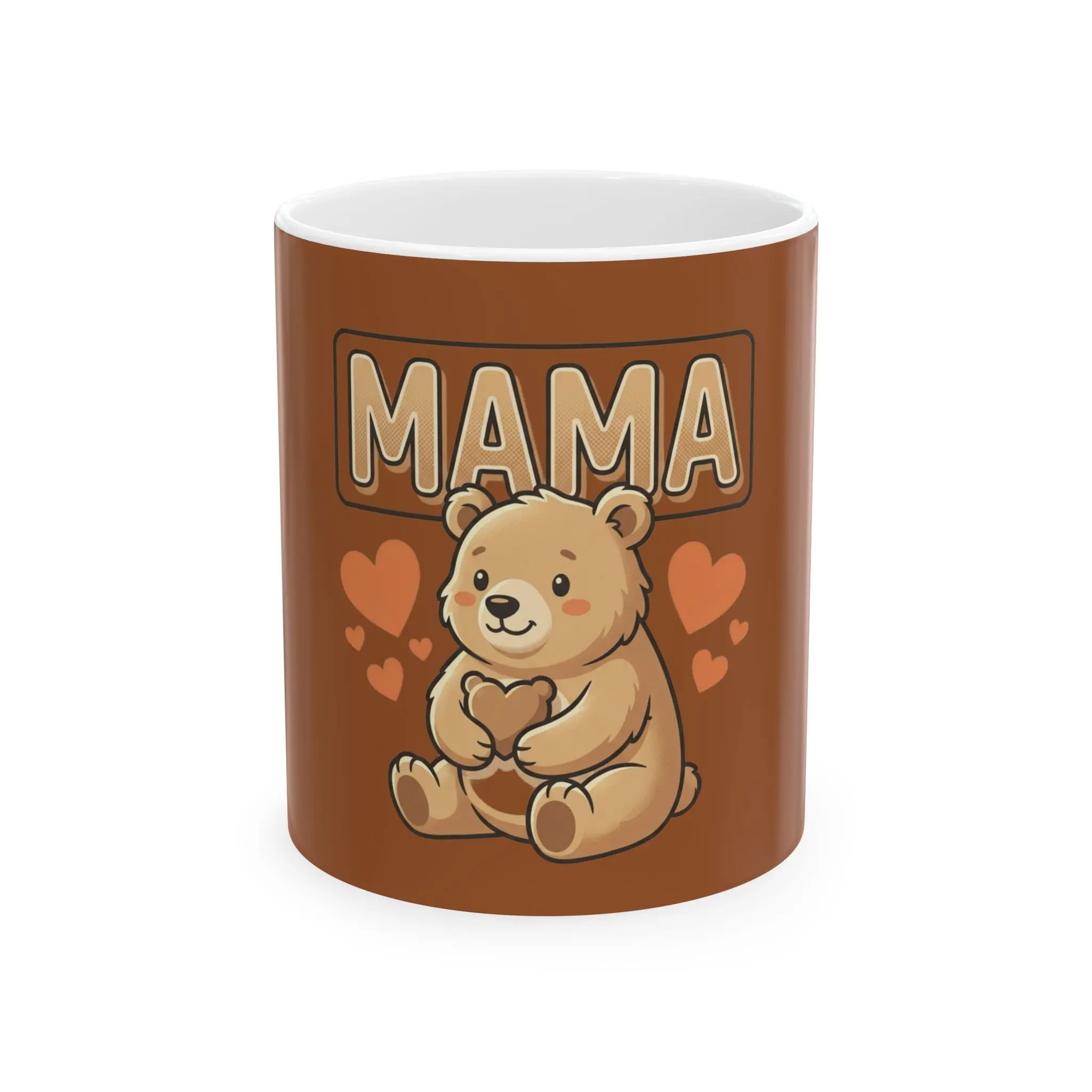 Mama Bear heart holding bear Mug | Ceramic Coffee Cup