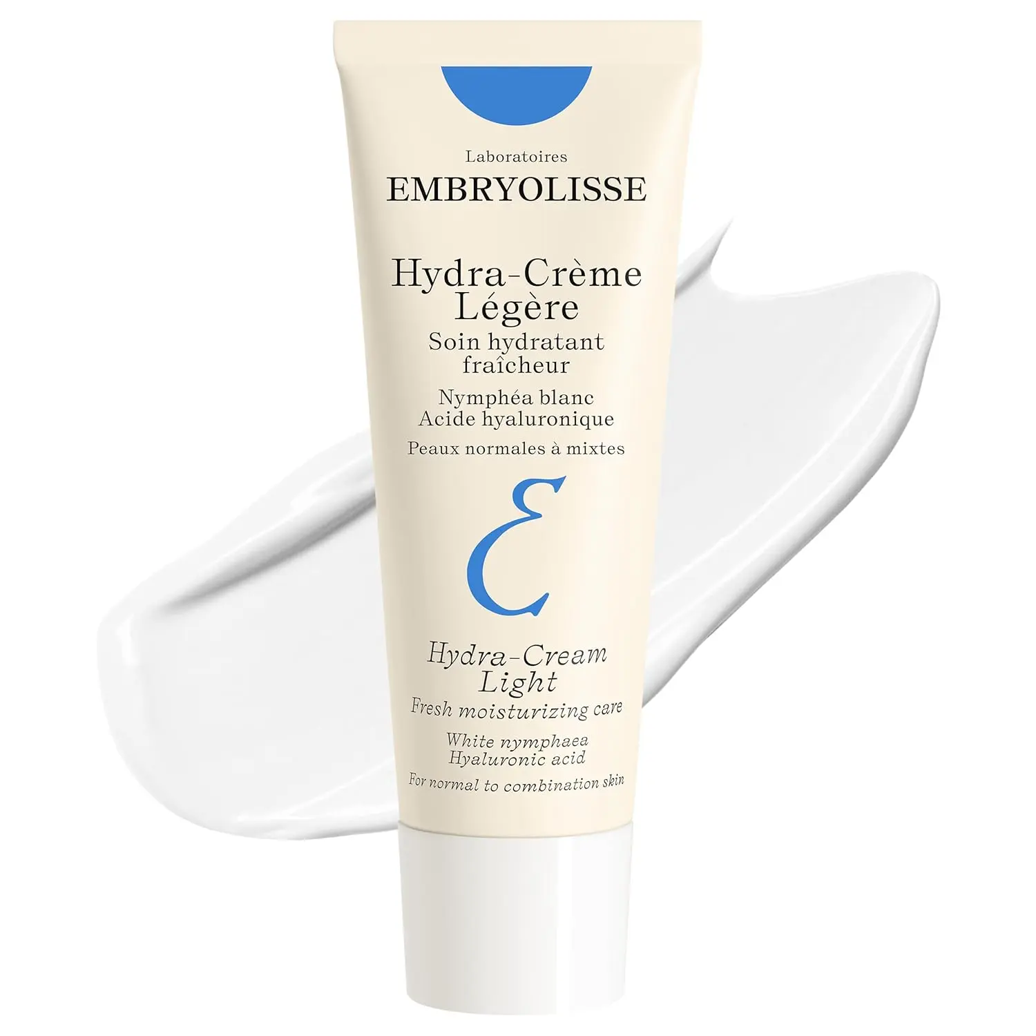 Embryolisse Hydra-Cream Light Moisturizer, Refreshing Gel Cream with Hyaluronic Acid for Normal to Combination Skin, 1.35 Fl Oz Moisture Skincare