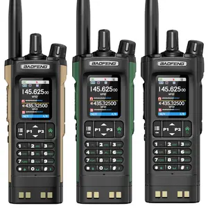 BAOFENG UV-32 Ham Radios Walkie Talkie, 10W Multi-Band GPS Bluetooth APP Programming Wireless Copy Frequency Type-C Audio Rechargeable Mobile Charging Device