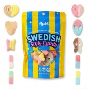 Swedish Style Gummy Candy Mix 0.5 lb – Sweet & Sour Scandinavian Gummies, Assorted Butterfly, Alien & Heart Shapes, Chewy Candy in Sealed Bag for Home, Office, Outdoor Snacks & Gifts