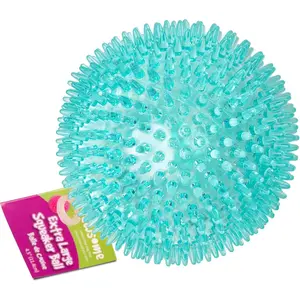 4.5” Spiky Squeaker Ball Dog Toy - Extra Large, Cleans Teeth and Promotes Good Dental and Gum Health for Your Pet, Colors will vary